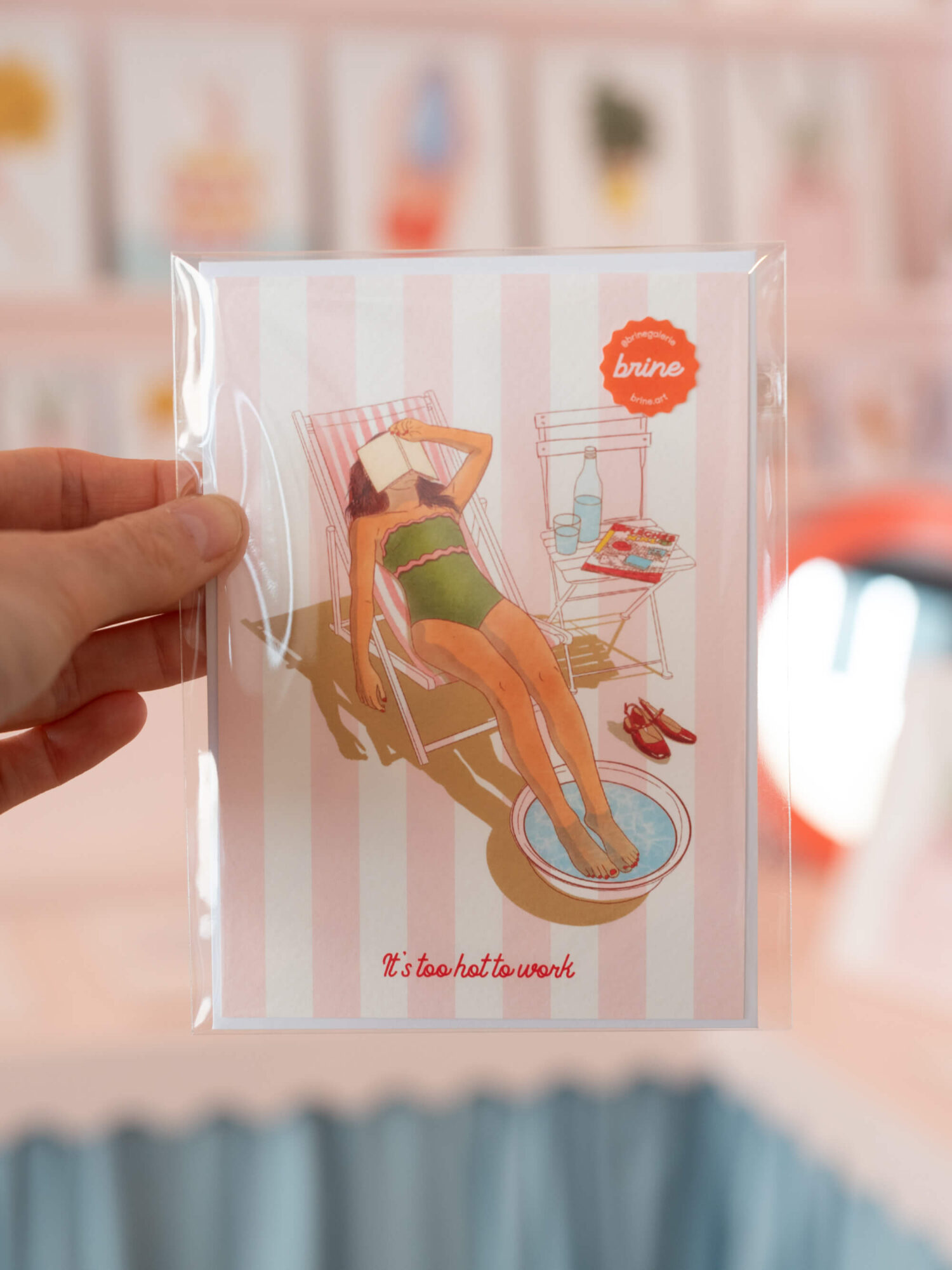 Carte postale - It's too hot to work