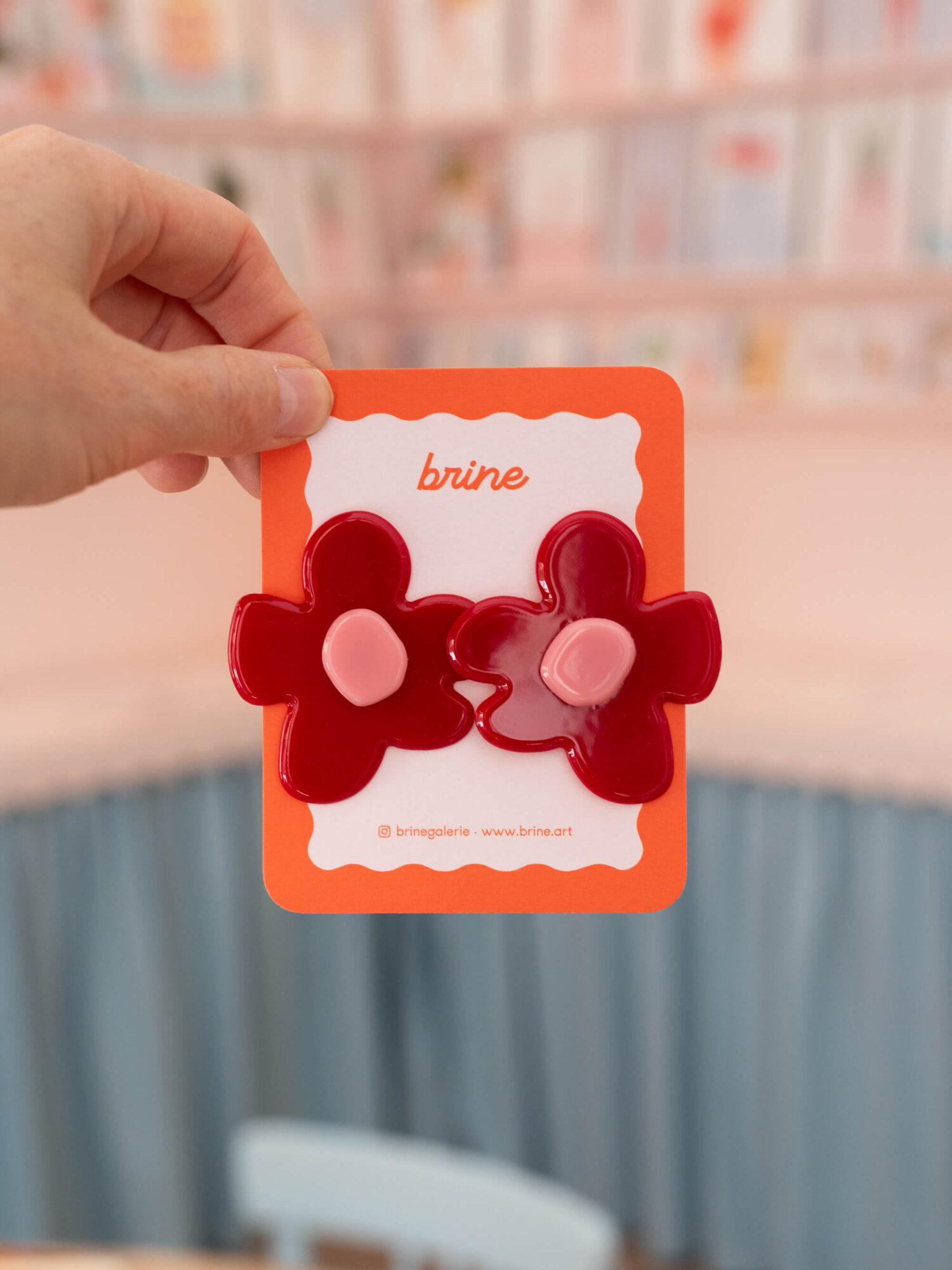 Boucles d'oreilles - Red flat