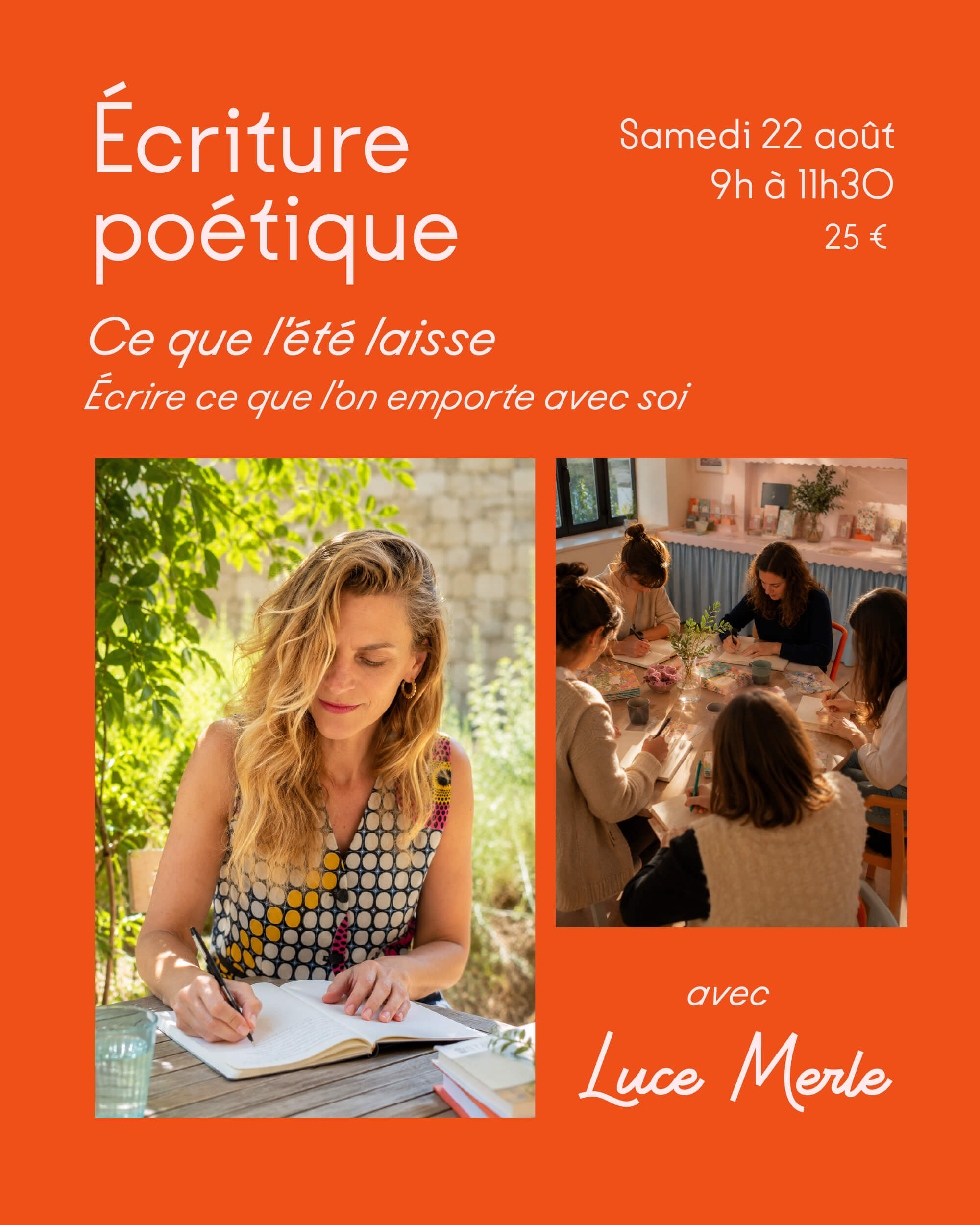 Écriture poétique avec Luce Merle