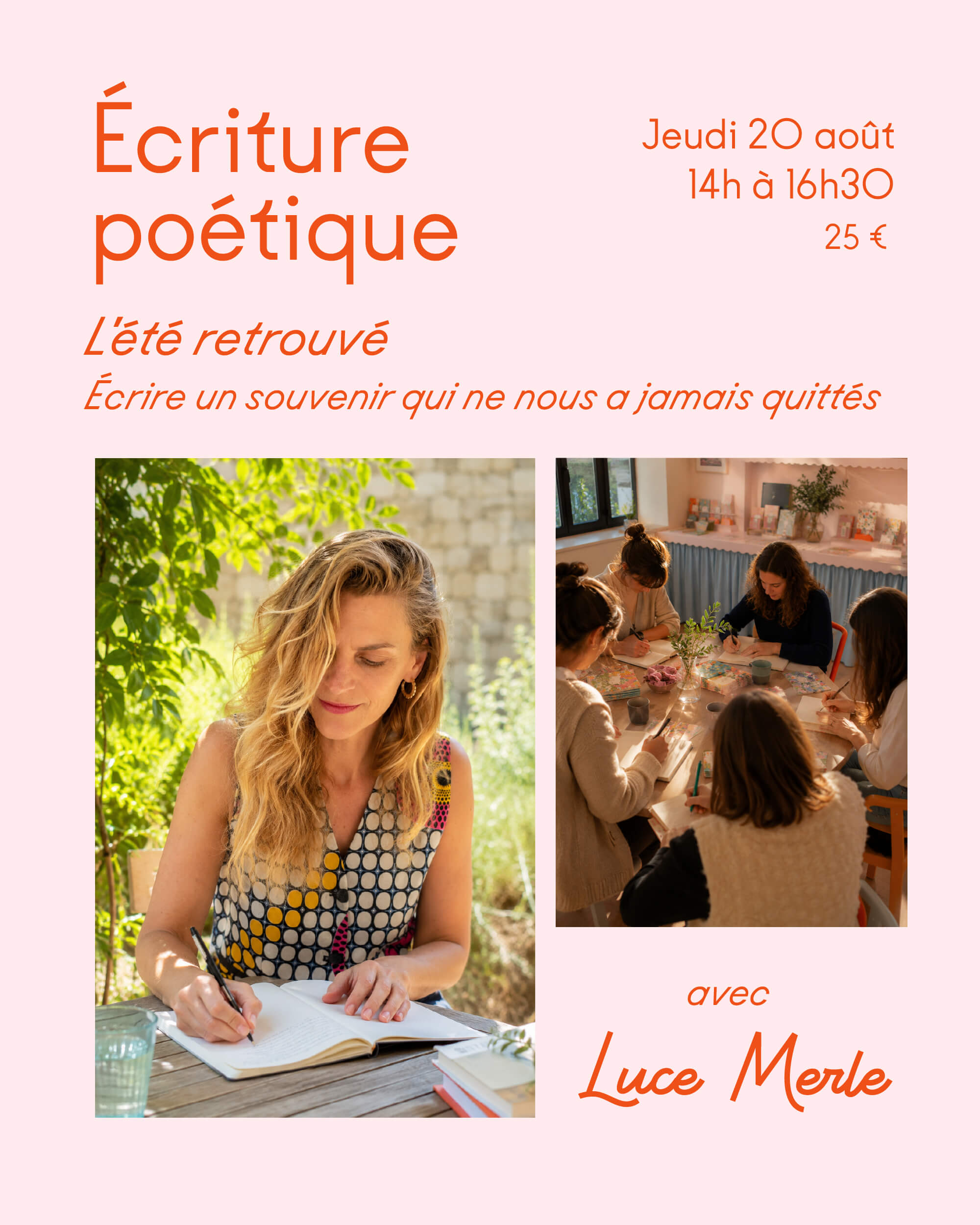 Écriture poétique avec Luce Merle