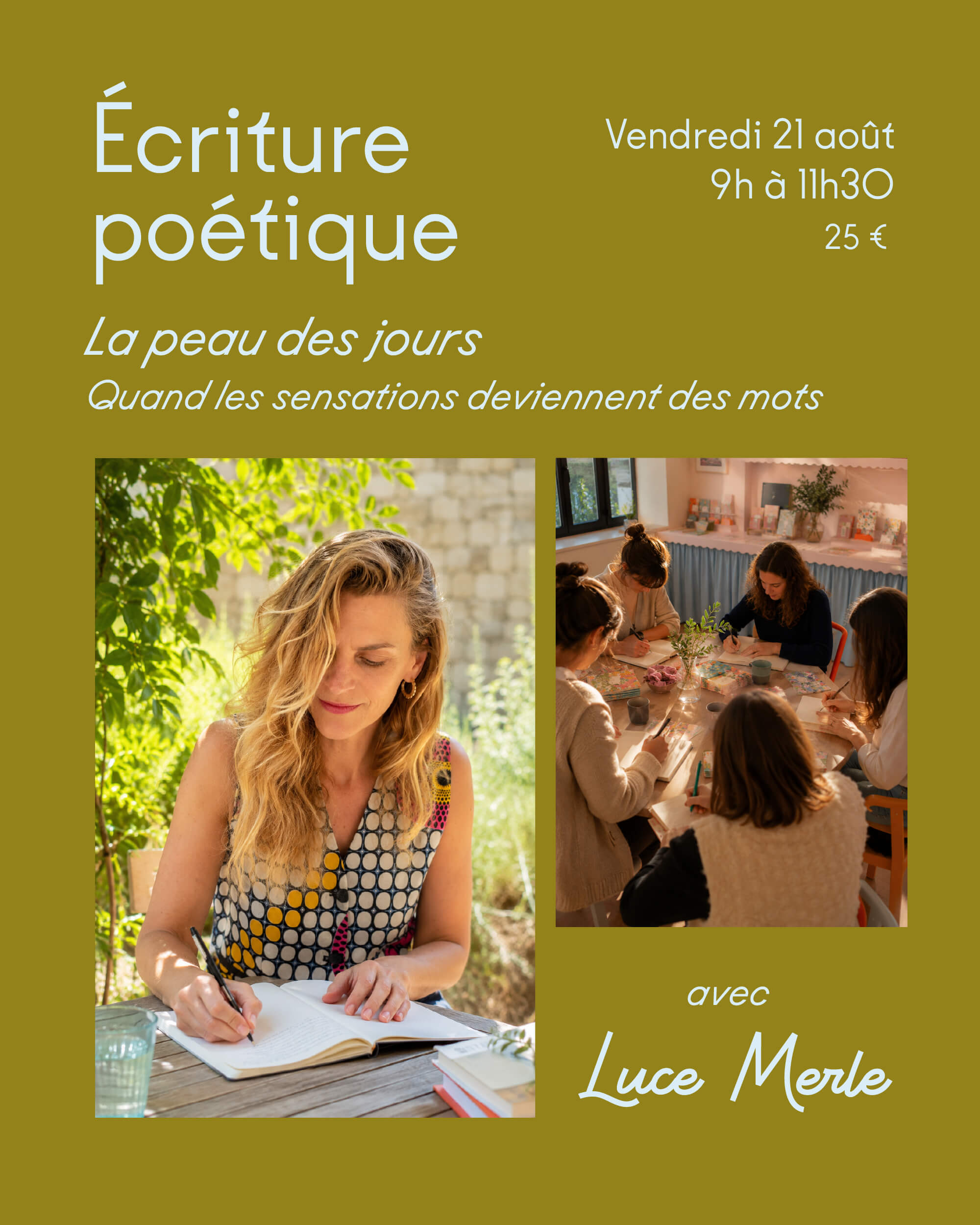 Écriture poétique avec Luce Merle