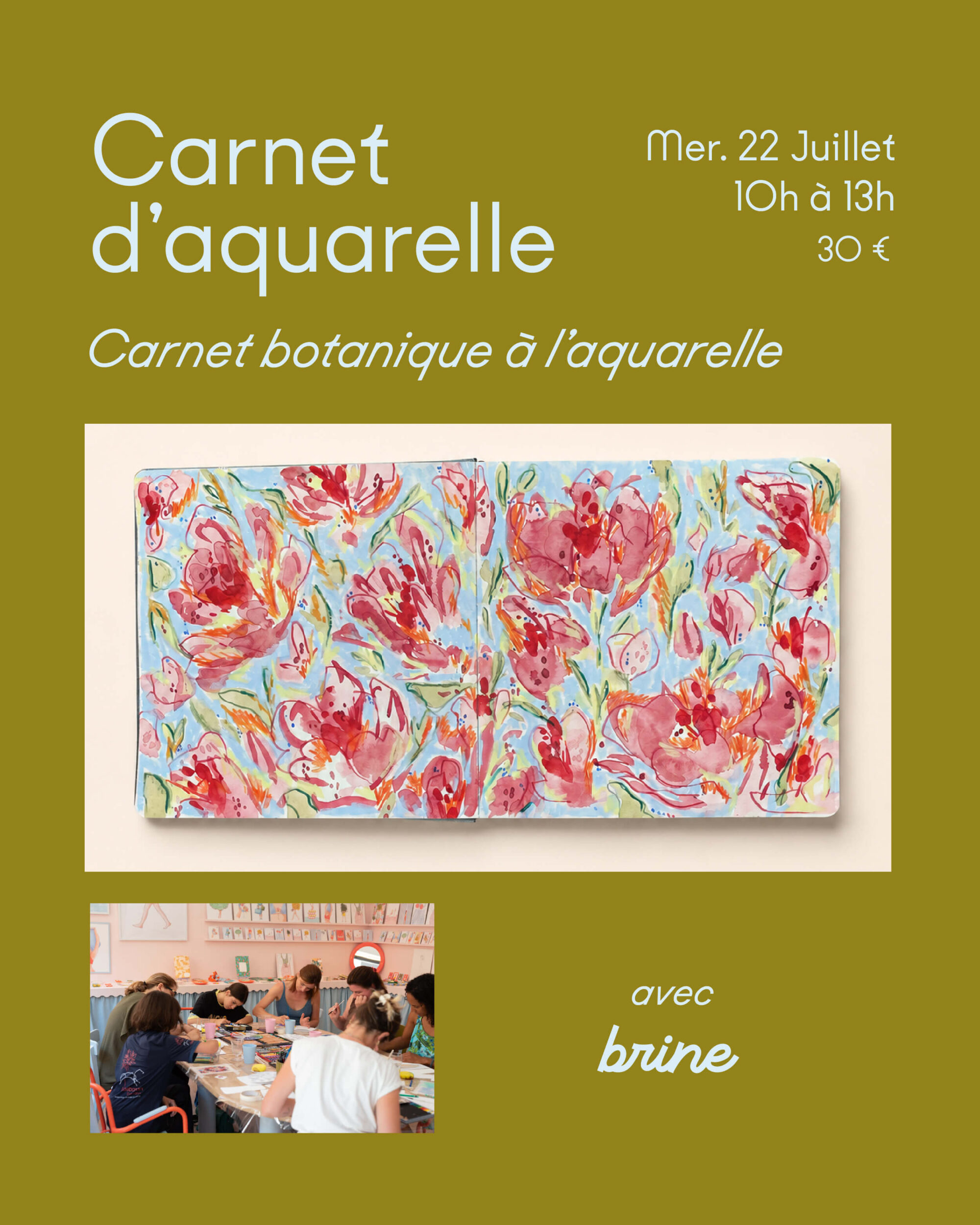 Atelier Carnet d'aquarelle