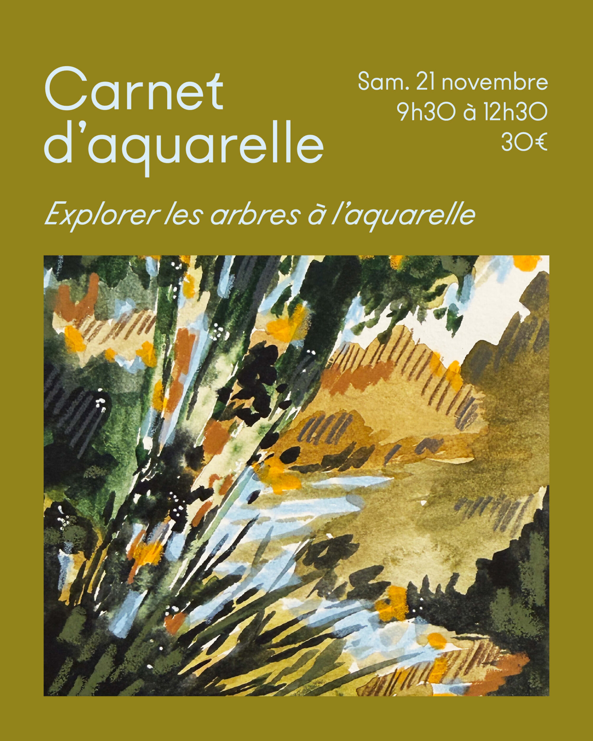 Atelier aquarelle : Les arbres