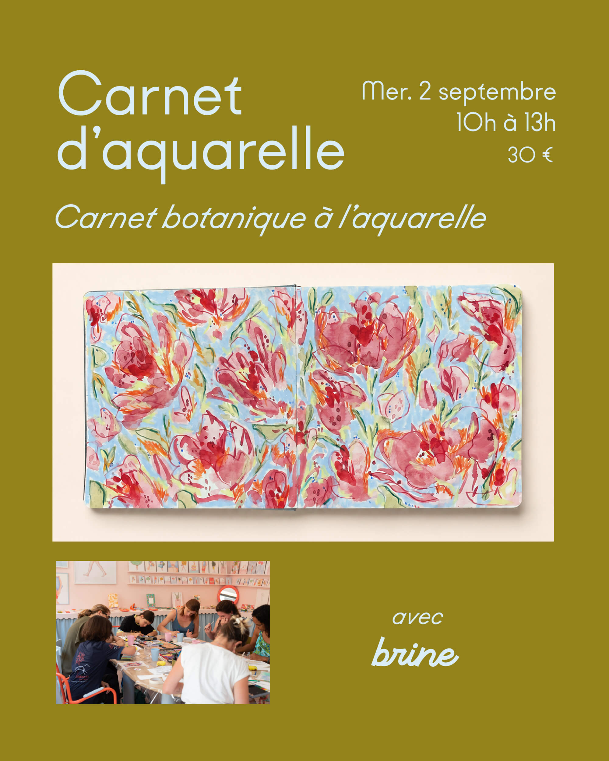 Atelier Carnet d'aquarelle